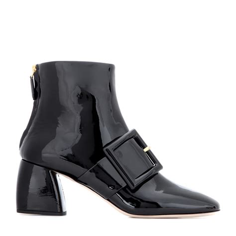 miu miu black patent leather ankle boots|Boots and Ankle Boots For Women: Platform & Flat Booties .